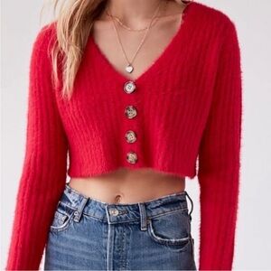Urban Outfitters As seen on Hailey Fuzzy Red Sweater